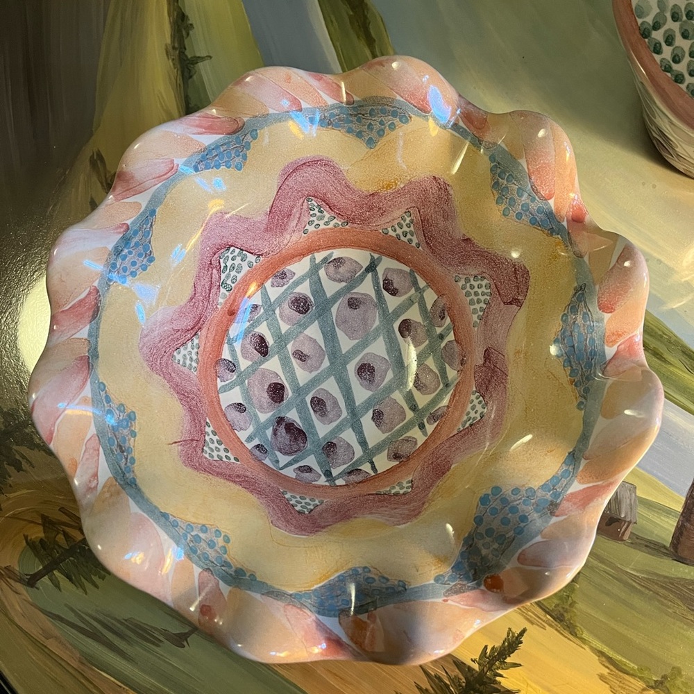 Mackenzie Childs Keukenhof Taylor Fluted Bowl - Picture 6 of 13
